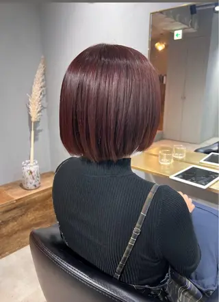 ミディアム デジタルパーマ/ 艶カラー/神野楓のヘアスタイル