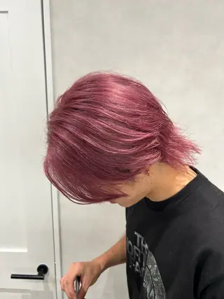 ミディアム メンズ/ハイトーン パーマ💠大塩威吹のヘアスタイル