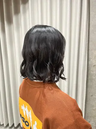 ミディアム パーマ ロングパーマ木村 ボブパーマのヘアスタイル