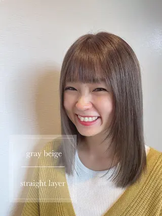 セミロング カラー ヘアアレンジ topstylist 芳賀みなみのヘアスタイル