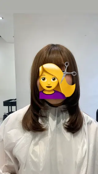 ミディアム レイヤー/ナチュラル 特化西宮北口/みなみのヘアスタイル