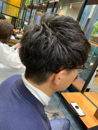 パーマ メンズ 天野 開のヘアスタイル