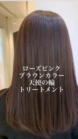 セミロング カラー 似合わせカラー/艶 髪質改善/ヨシザキのヘアスタイル