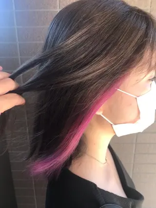 ミディアム カラー yukari 艶髪ヘアのヘアスタイル