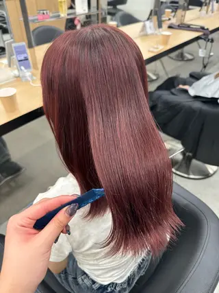 ロング カラー 暗髪🩶ラベンダー/ ブルー/ユウナ🤍のヘアスタイル