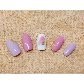 ネイル 痛ネイル/ワンホン/ フィルイン/長さだしのネイルデザイン