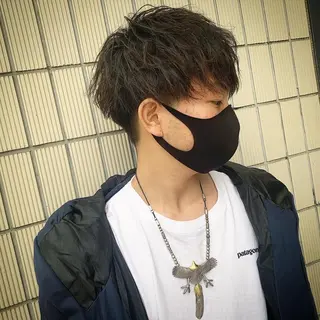 ショート メンズ IwAsh中山所属・✂︎中山ブリーチ・ パーマ✂︎露木智也のヘアスタイル