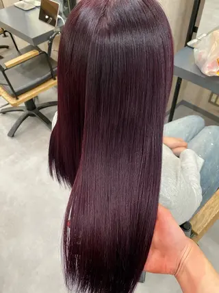 ロング カラー 原宿|ハイトーン| デザインカラー|揺のヘアスタイル