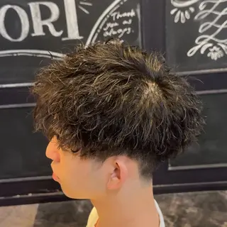ミディアム パーマ メンズ ✂️メンズ✂️カラー パーマ/舘野  涼太のヘアスタイル