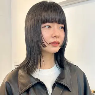 ミディアム 北島 遥香🫧インナ ー /ベージュカラーのヘアスタイル