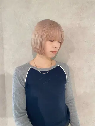 ショート カラー ダブルカラー ブリーチ/kaitoのヘアスタイル