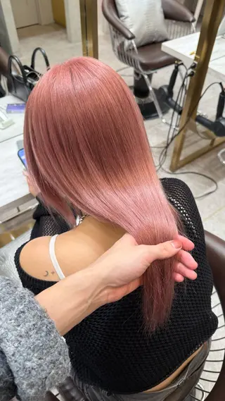 ロング カラー ケアブリーチ 韓国レイヤーKYONのヘアスタイル