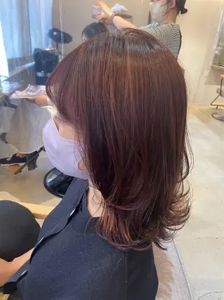 ミディアム カラー 美髪✨艶髪✨髪質改善 カラー特化❕亀島のヘアスタイル
