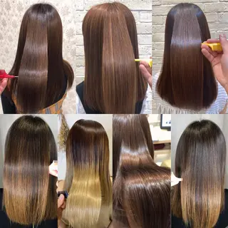 ハイダメージ毛 縮毛矯正のヘアスタイル