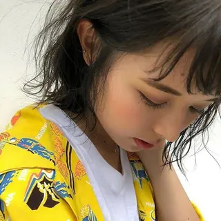 ミディアム カラー パーマ オーダー 府中のヘアスタイル