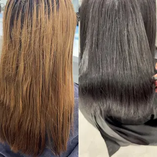 似合わせ💗透け感 💗うる艶カラー💗のヘアスタイル