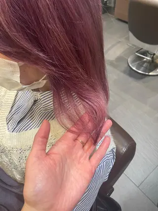 ミディアム カラー MINXshibuya所属・レイヤー/艶髪/ 透明感/千葉詩優のヘアスタイル