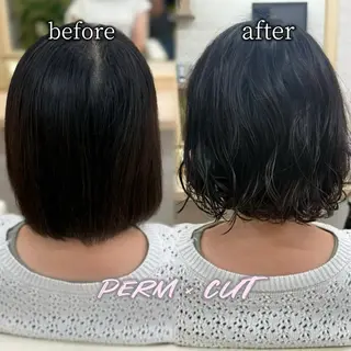 ミディアム パーマ Keiji🫧艶髪・ 透明感カラー🫧のヘアスタイル