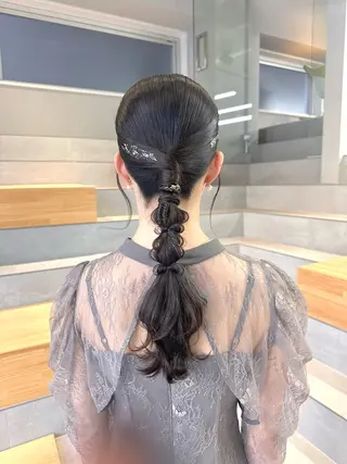 ロング ヘアアレンジ 染谷 遥花のヘアスタイル