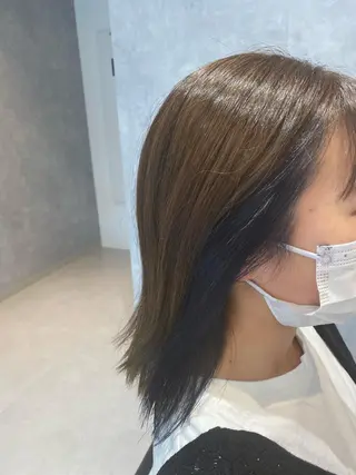 ミディアム カラー Hair Ange伊達店所属・山口 美緒のヘアスタイル