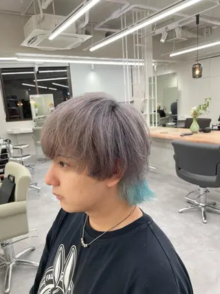 ショート カラー メンズ ブリーチ特化 ハイトーンRYOYAのヘアスタイル