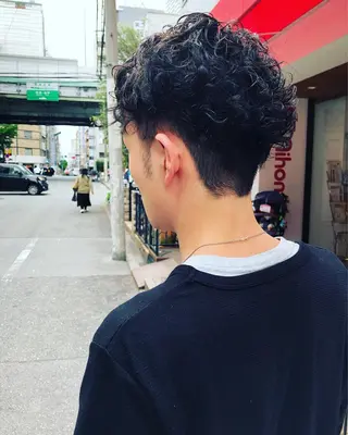 ショート パーマ メンズ シェアサロン ルレイルのヘアスタイル