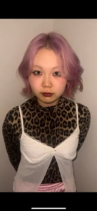 ミディアム カラー 岡山ハイトーン・ ルーツカラー/こもものヘアスタイル