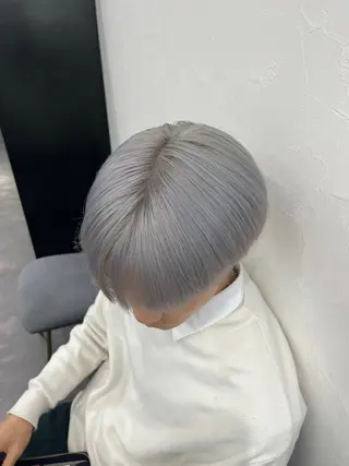 ショート カラー メンズ 韓国ヘア🖤/透明感 shihoのヘアスタイル