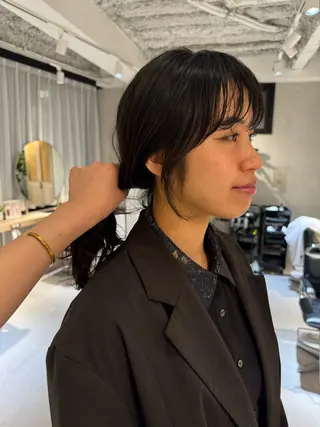 ミディアム 頭皮につけないカラー /白髪ぼかし/実加永のヘアスタイル