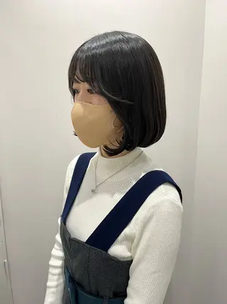 ミディアム カラー ヘアアレンジ 🥀暖色韓国ヘア💕 保科侑花のヘアスタイル