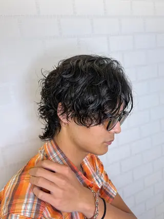 パーマ メンズ ⭐️縮毛矯正⭐️ 赤松郁弥のヘアスタイル