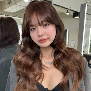 ロング カラー JUNO韓国ヘア‎ narumi‎🤍のヘアスタイル