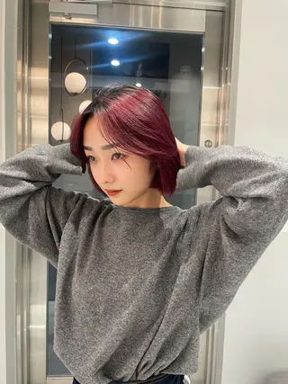 ショート カラー ヘアアレンジ satsuki 暖色・ブラウンカラーのヘアスタイル