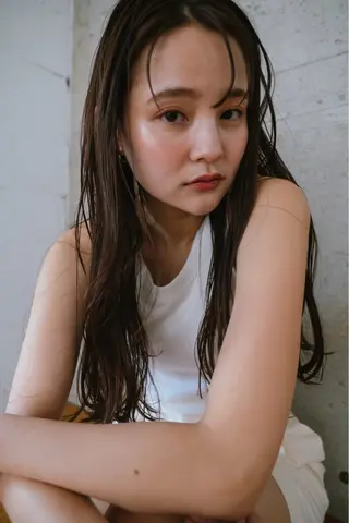 ロング メンズカット ワンカラー🫧のヘアスタイル