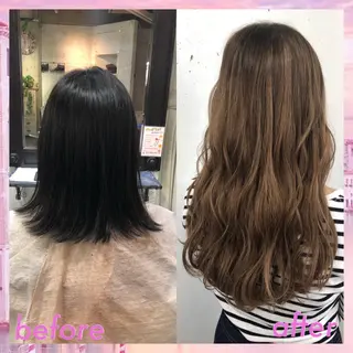 ロング カラー ヘアアレンジ 八巻 晴香のヘアスタイル