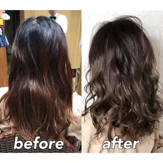 ミディアム カラー KIZU 髪質改善 オカルト怪談のヘアスタイル