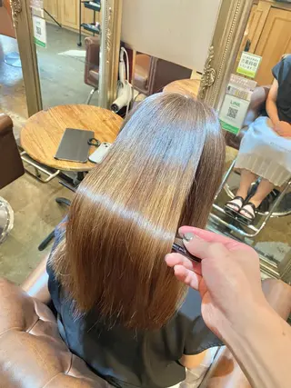 ロング パーマ 癖毛&ダメージ改善 カット/soyaのヘアスタイル