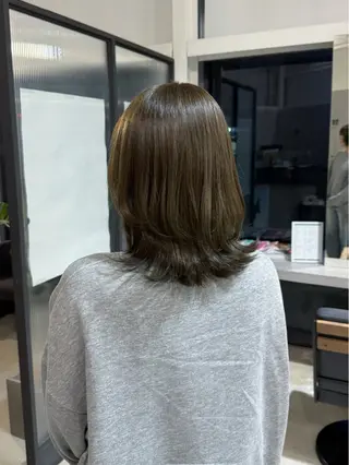 ミディアム カラー 韓国ヘア/透明感カラ ー/メンズレディースのヘアスタイル