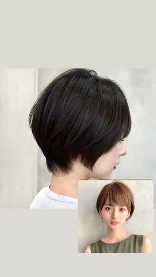 ショート ショートカット いちば　ゆなのヘアスタイル