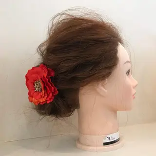 セミロング カラー パーマ ヘアアレンジ 坪内 麻里子のヘアスタイル