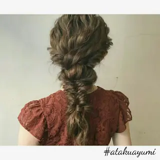 セミロング ヘアアレンジ ⭐️ アユミ⭐️のヘアスタイル