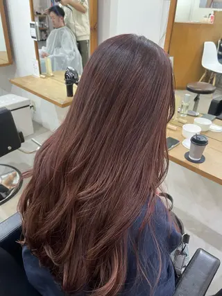 ロング カラー ✨🎨ブリーチなし 透明感カラー✨美友のヘアスタイル