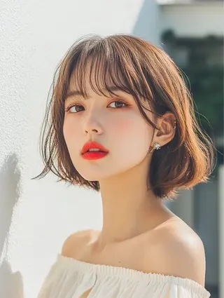 ショート カラー ヘアアレンジ 🐹ブリーチ/ボブ /韓国ヘア/蓮🐹のヘアスタイル