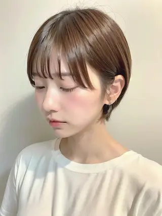 ショート カラー 新宿🫧髪質改善 🫧耳ツボ🫧まなのヘアスタイル