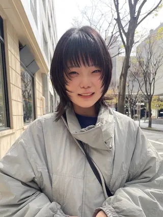ミディアム CHIHIRO メリケンビューティーのヘアスタイル