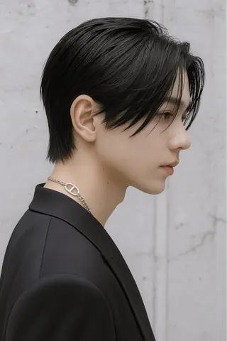 ショート パーマ ヘアアレンジ メンズ Ryo横浜韓国ヘア/ ハイトーン/縮毛矯正のヘアスタイル