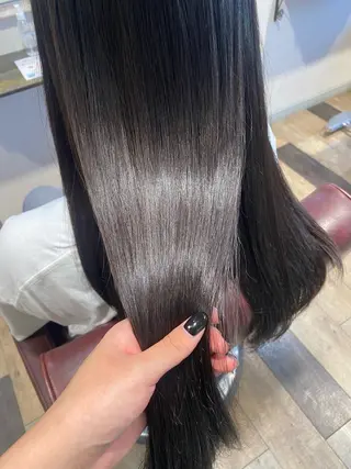 ロング カラー あいさ🤍ムラ無しカ ラー🤍のヘアスタイル