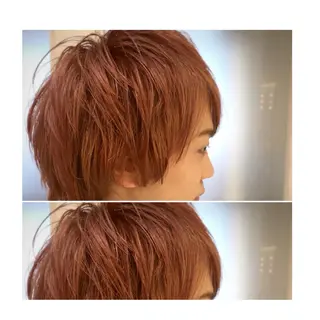 カラー メンズ 加藤 あやみのヘアスタイル