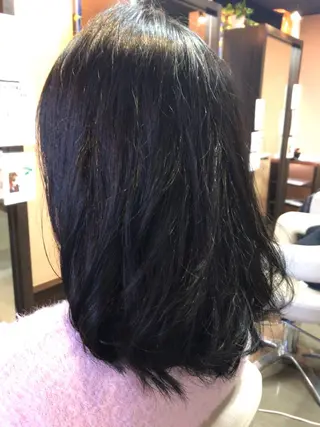 ミディアム カラー ヘアアレンジ 🔶艶髪レイヤー 縮毛矯正 金山🔶のヘアスタイル