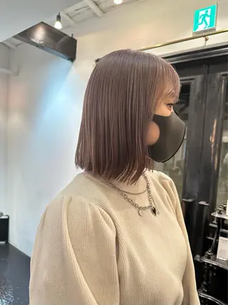 ミディアム カラー REAL 心斎橋所属・ブリーチ/ベージュ /ピンク🦋ナツミのヘアスタイル